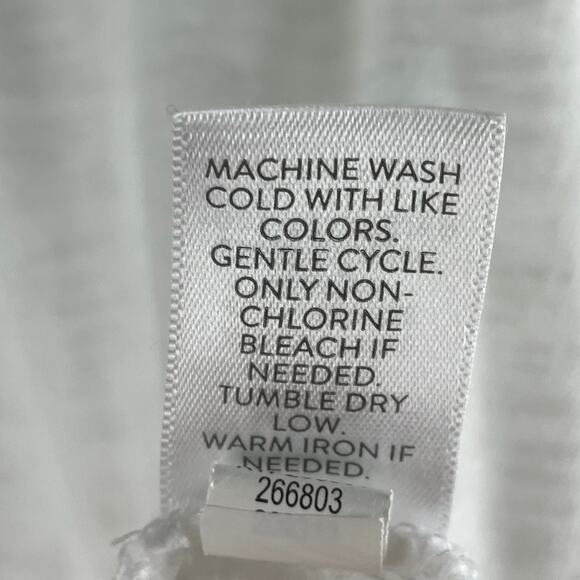 J.Jill Blouse White Modal Blend Blouse Size Large Tall Embroidered Sleeves - Picture 8 of 9